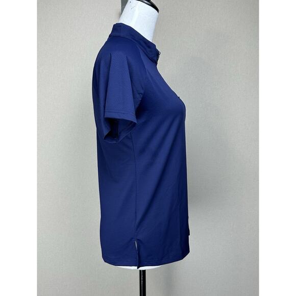 Women’s Size Small Golf Shirt 1/4 Zip Short Sleeve Navy Blue NWT Tennis - Picture 4 of 16